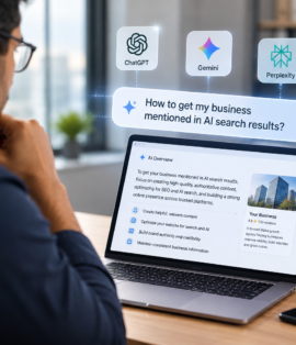 AI search results for business visibility in generative search